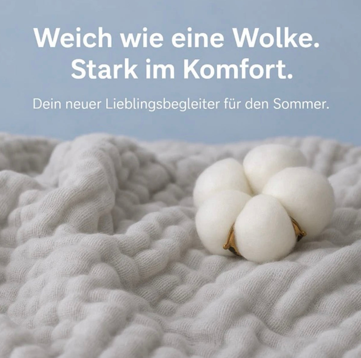 Sanfte Premium Musselindecke