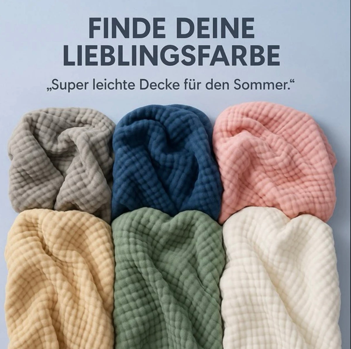 Sanfte Premium Musselindecke