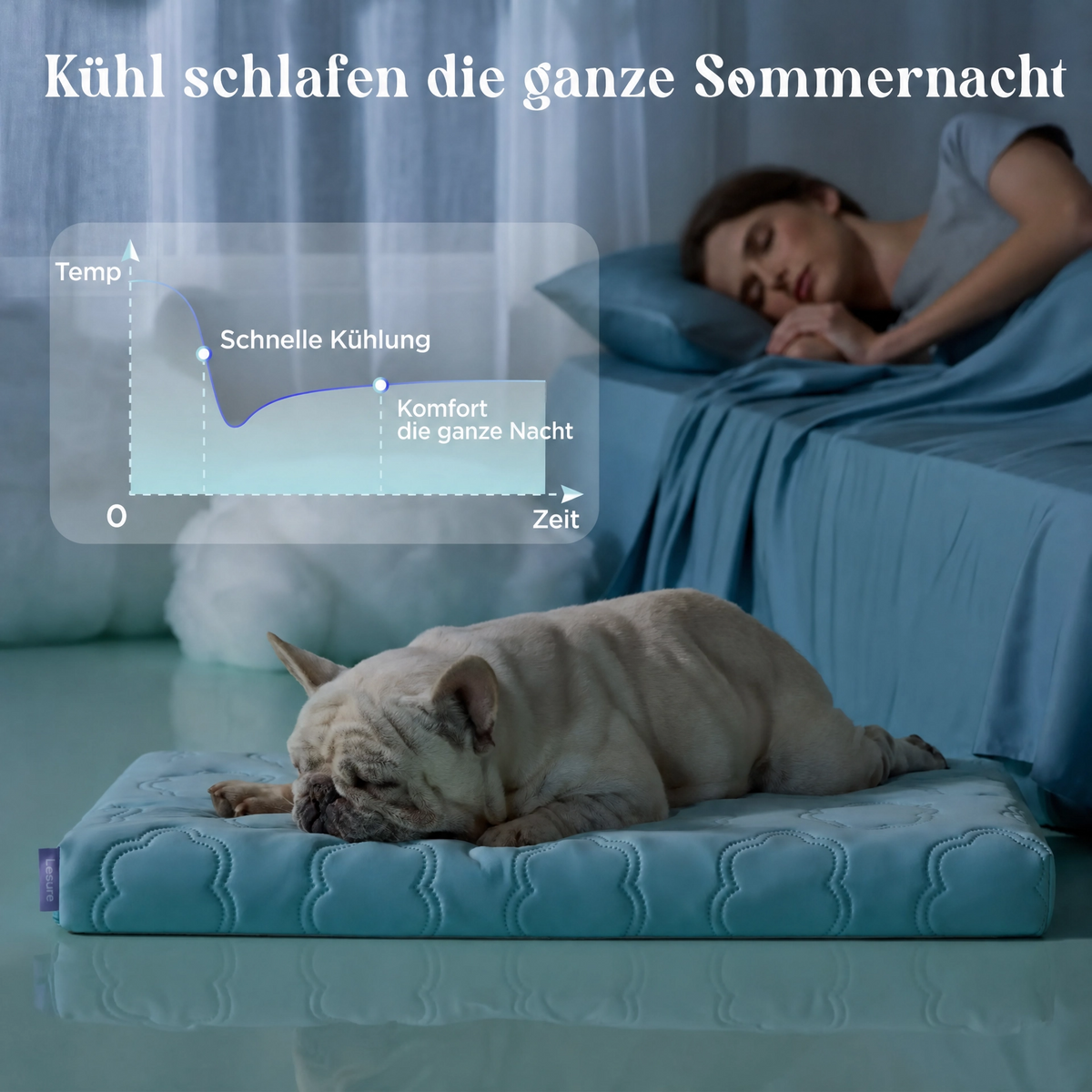 Kühlendes Premium Bett für Hunde & Katzen