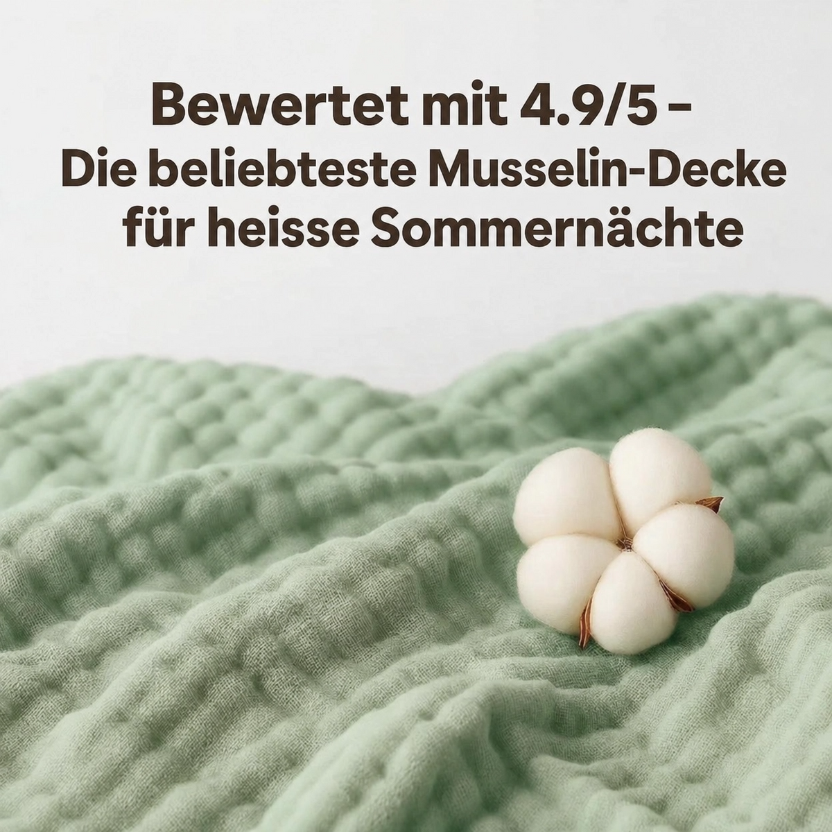 Sanfte Premium Musselindecke