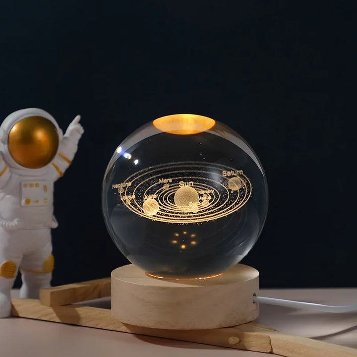 Galaxy Kristallkugel Nachtlicht 3D