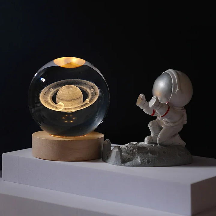 Galaxy Kristallkugel Nachtlicht 3D