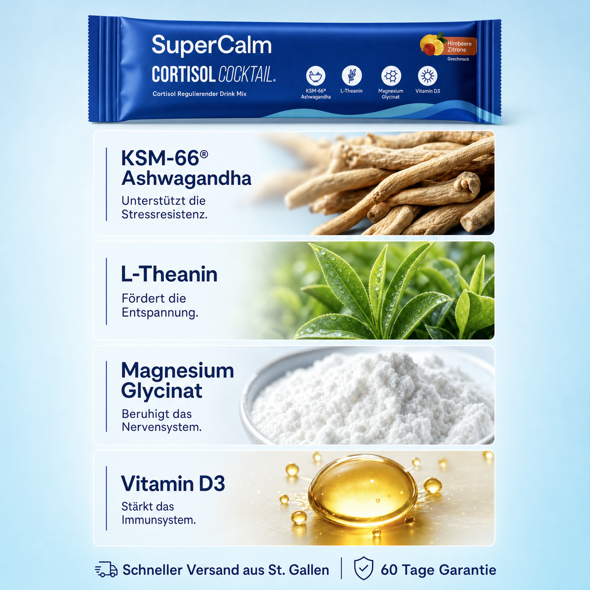Supercalm Mix für gesunde Cortisol Werte
