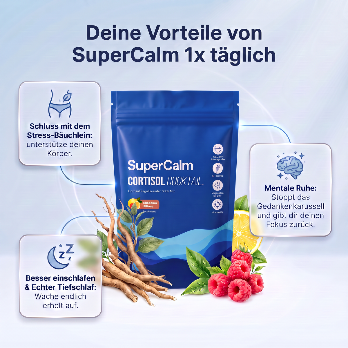 Supercalm Mix für gesunde Cortisol Werte